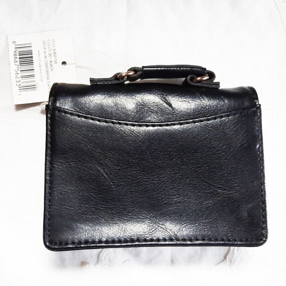 Liz Claiborne Change Purse Black Leopard Accents New With Tags - Picture 2 of 5